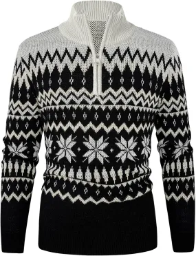 Aiyino Men's Halloween Christmas Knitted Pullover Sweater Warm Long Sleeve Polo Sweaters
