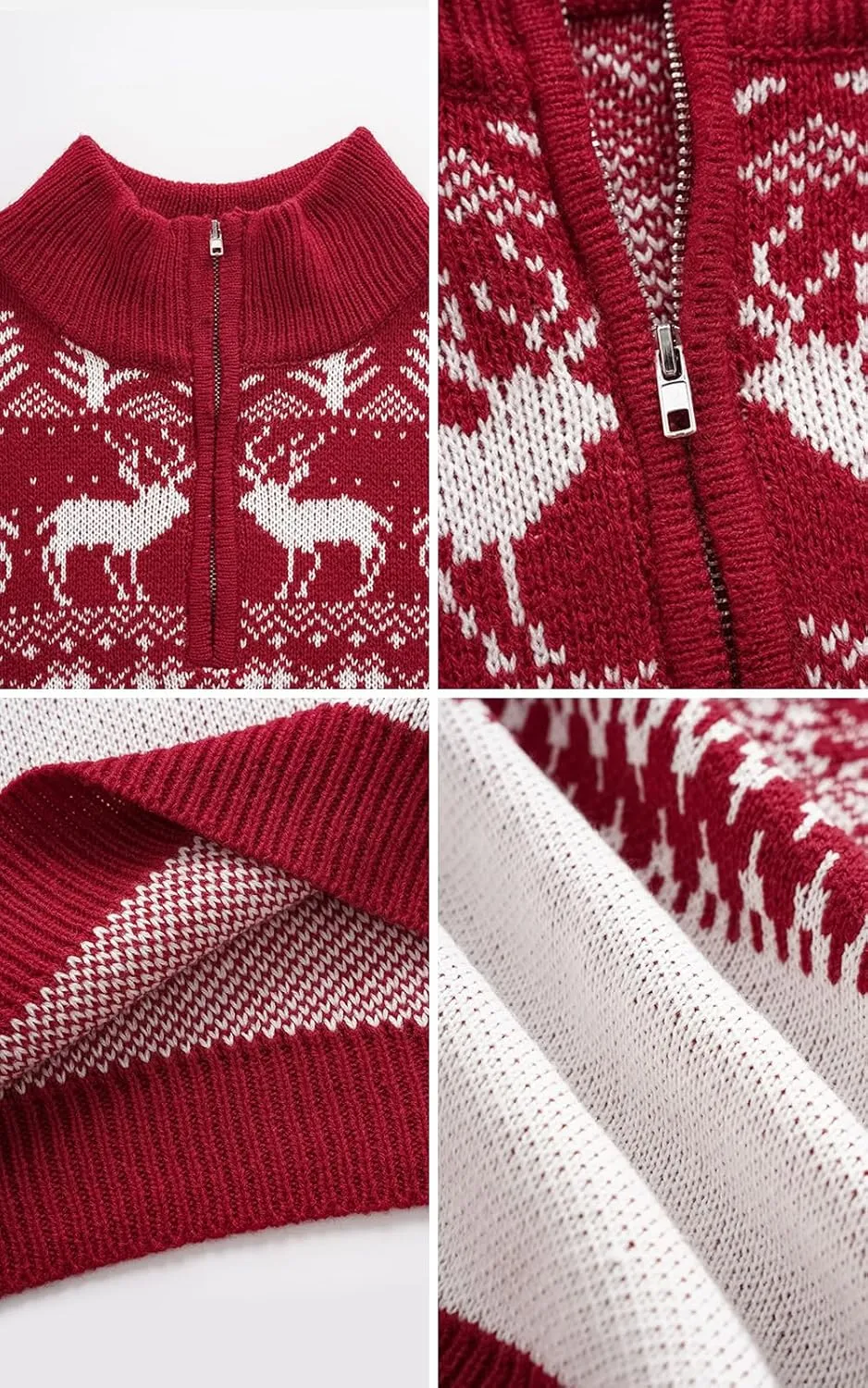 Aiyino Men's Halloween Christmas Knitted Pullover Sweater Warm Long Sleeve Polo Sweaters