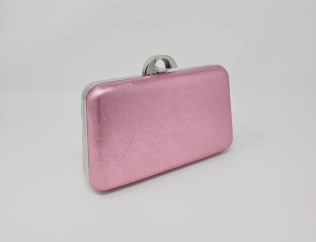 Candy Pink Shimmer Clutch Bag