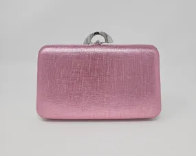 Candy Pink Shimmer Clutch Bag