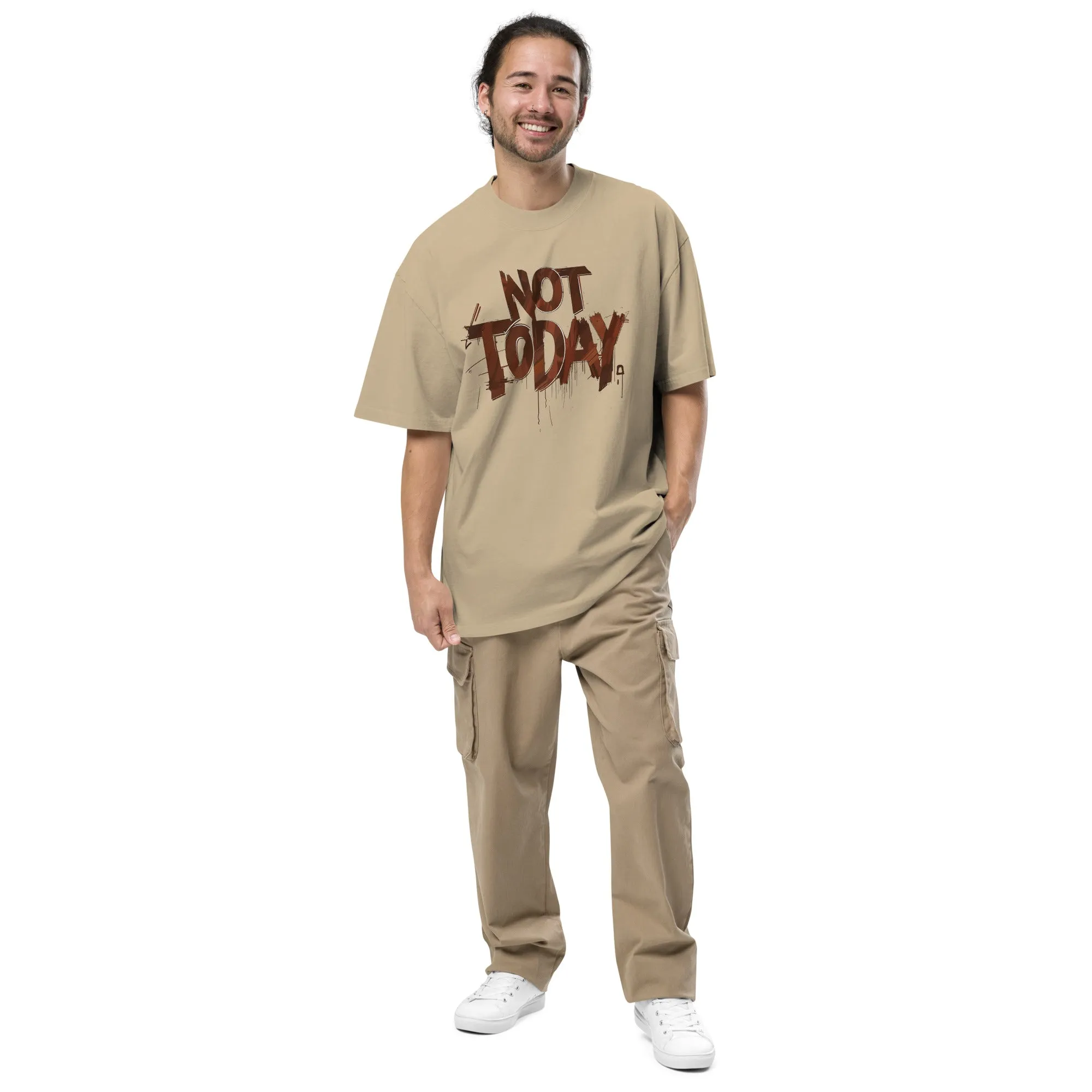 DUO MODERN "Not Today" Oversized Faded T-shirt