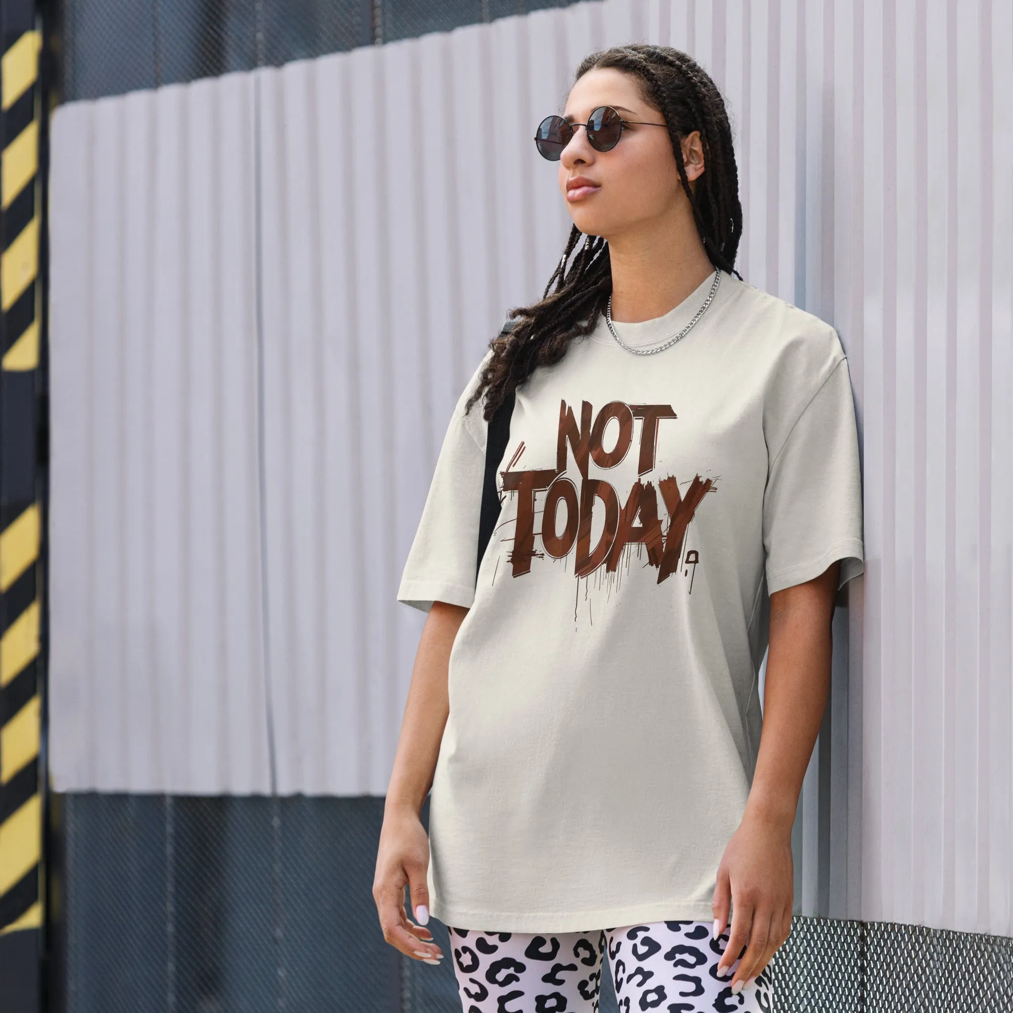 DUO MODERN "Not Today" Oversized Faded T-shirt