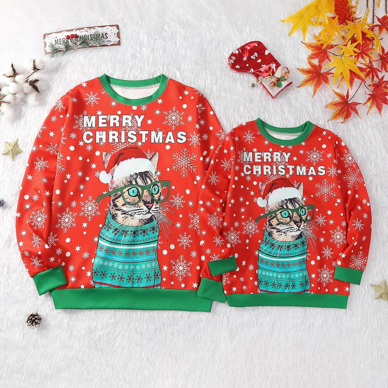 Family Matching Christmas Sweatshirt Ugly Christmas Sweater for Boys Girls Pullover Men Women Funny Xmas Clothes