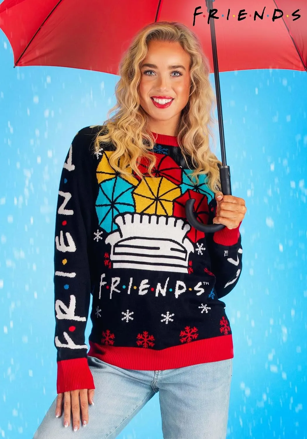 Friends TV Show Ugly Christmas Sweater for Adults, Friends TV Series Ugly Holiday Sweaters, Friends Xmas Crewneck