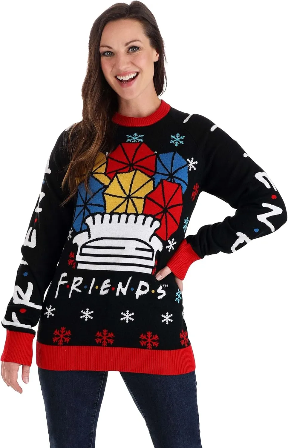 Friends TV Show Ugly Christmas Sweater for Adults, Friends TV Series Ugly Holiday Sweaters, Friends Xmas Crewneck