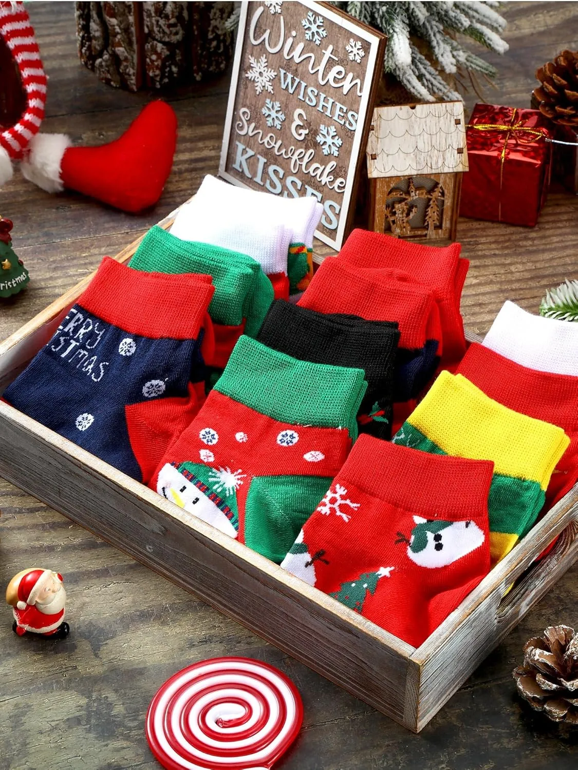 Giegxin 24 Pairs Christmas Ankle Socks for Women Low Cut Socks No Show Gift for Christmas Holiday Gift