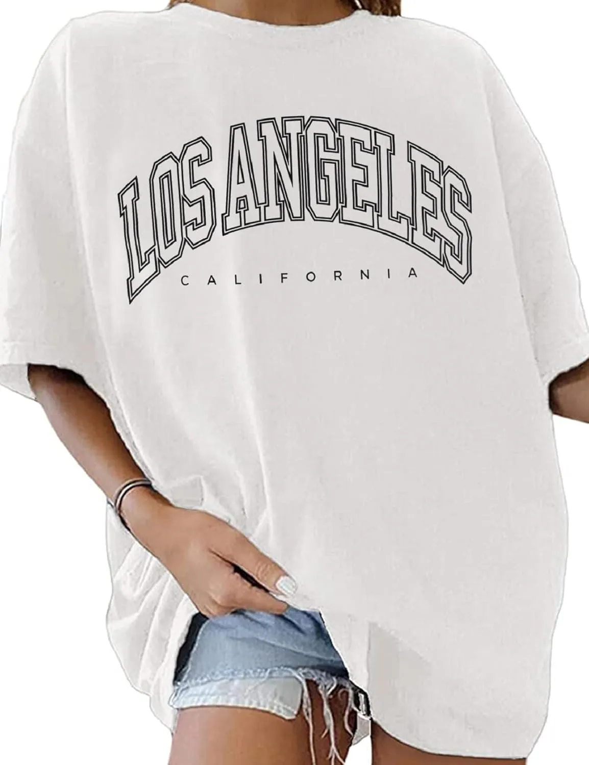 Graphic Tees for Women Casual Loose Fit Womens Tops Oversized Crew Neck T Shirts Summer Trendy Short Sleeve T-Shirt