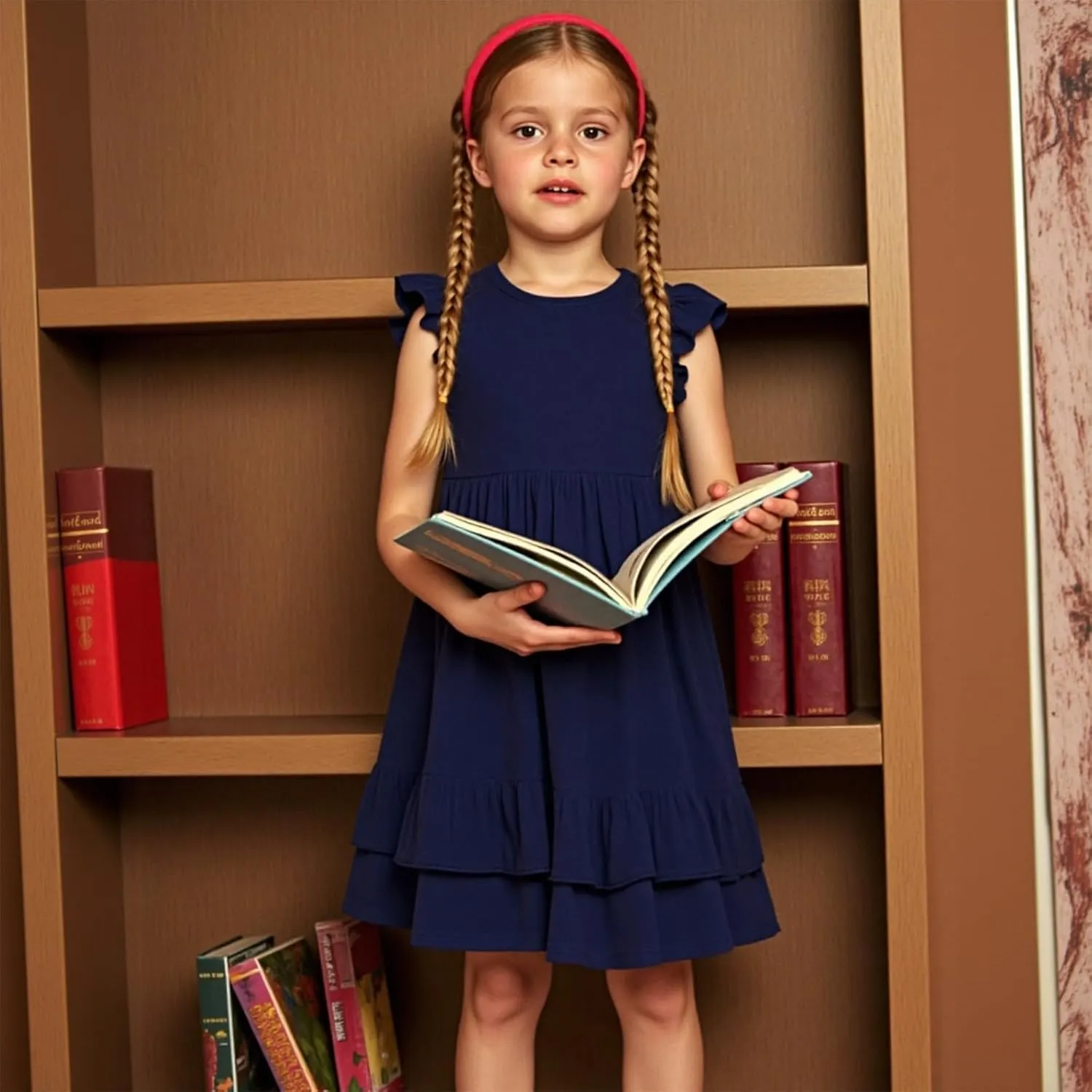Little Bitty Toddler Girl's Dresses Summer Cotton Dress Flutter Sleeve Tiered Casual Skater Frock Twirly Sundress 3-8 Years