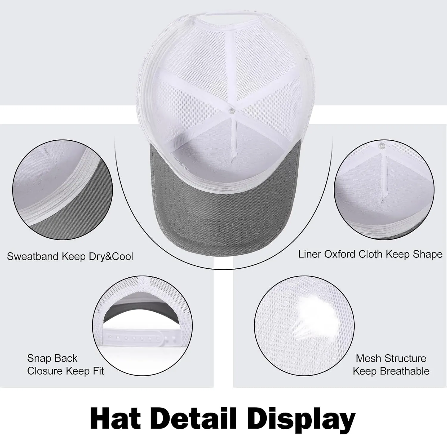 Oversize XXL American Flag Trucker Hat - Adjustable 23"-25.5" Baseball Cap - 3D Embossed Logo Mesh Snapback Hat