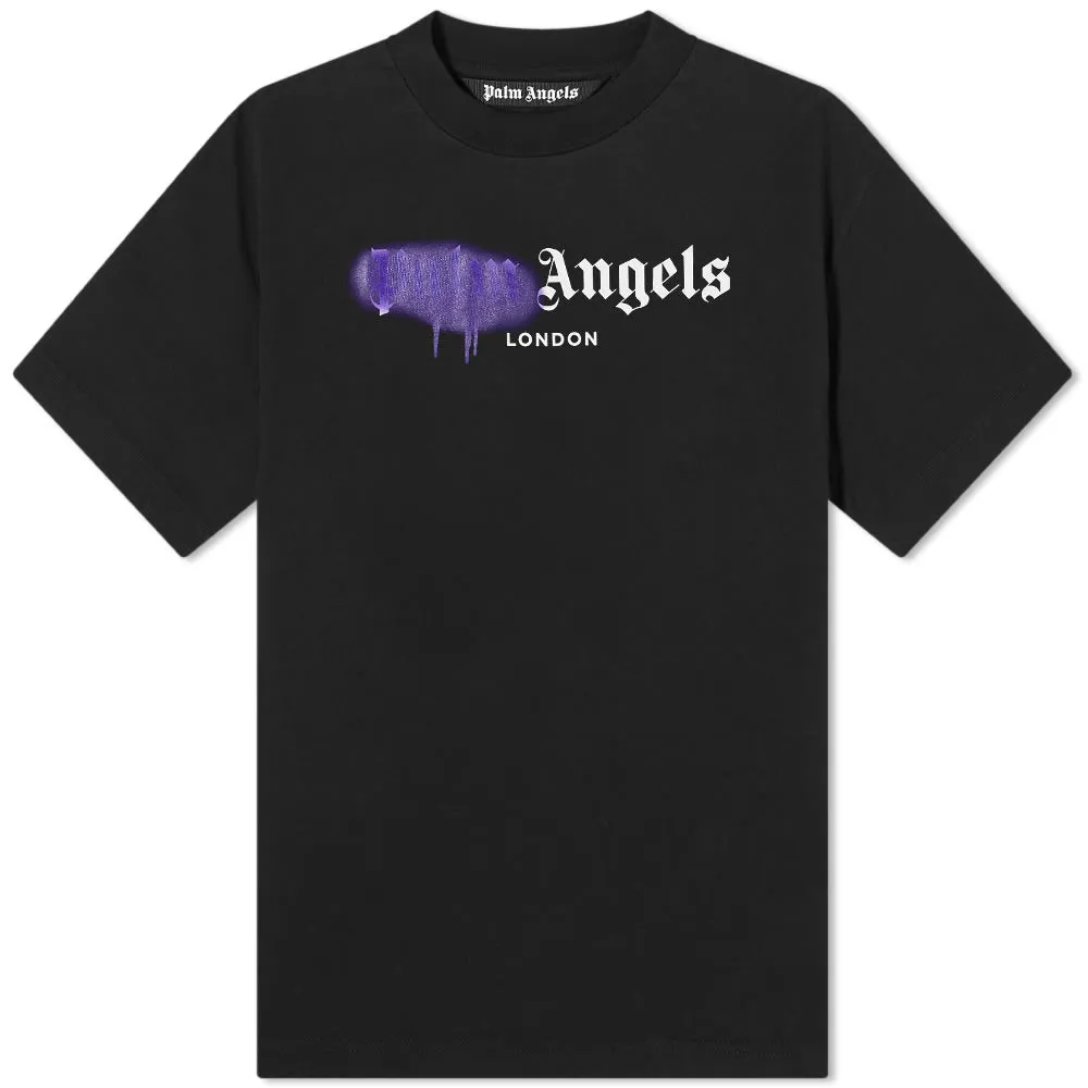 Palm Angels London Sprayed Logo Tee Black
