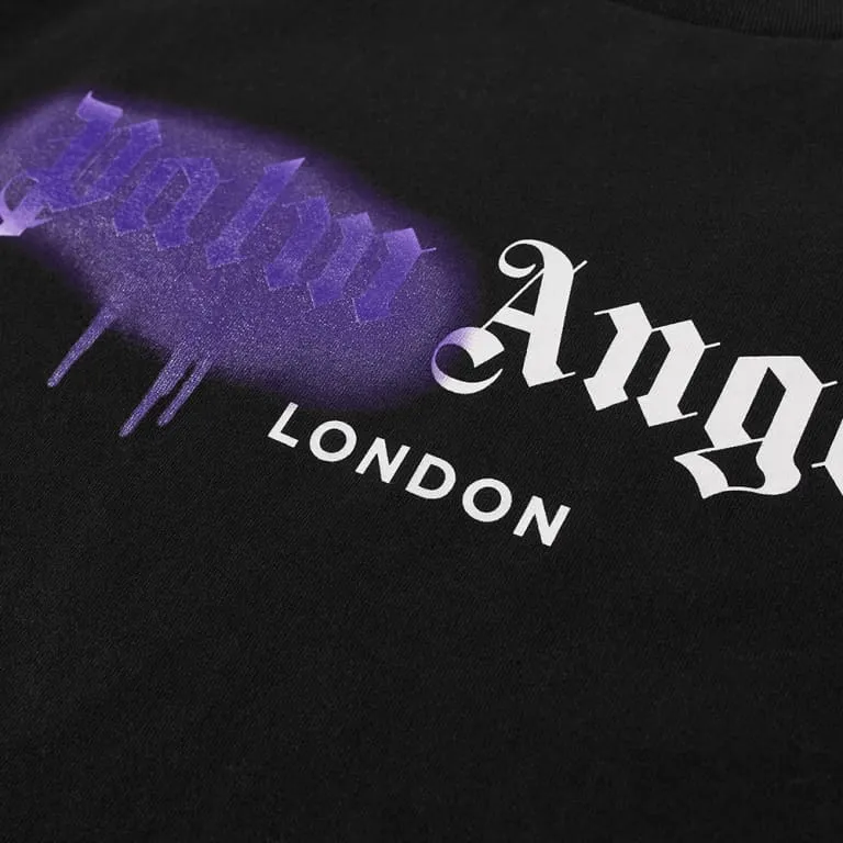 Palm Angels London Sprayed Logo Tee Black
