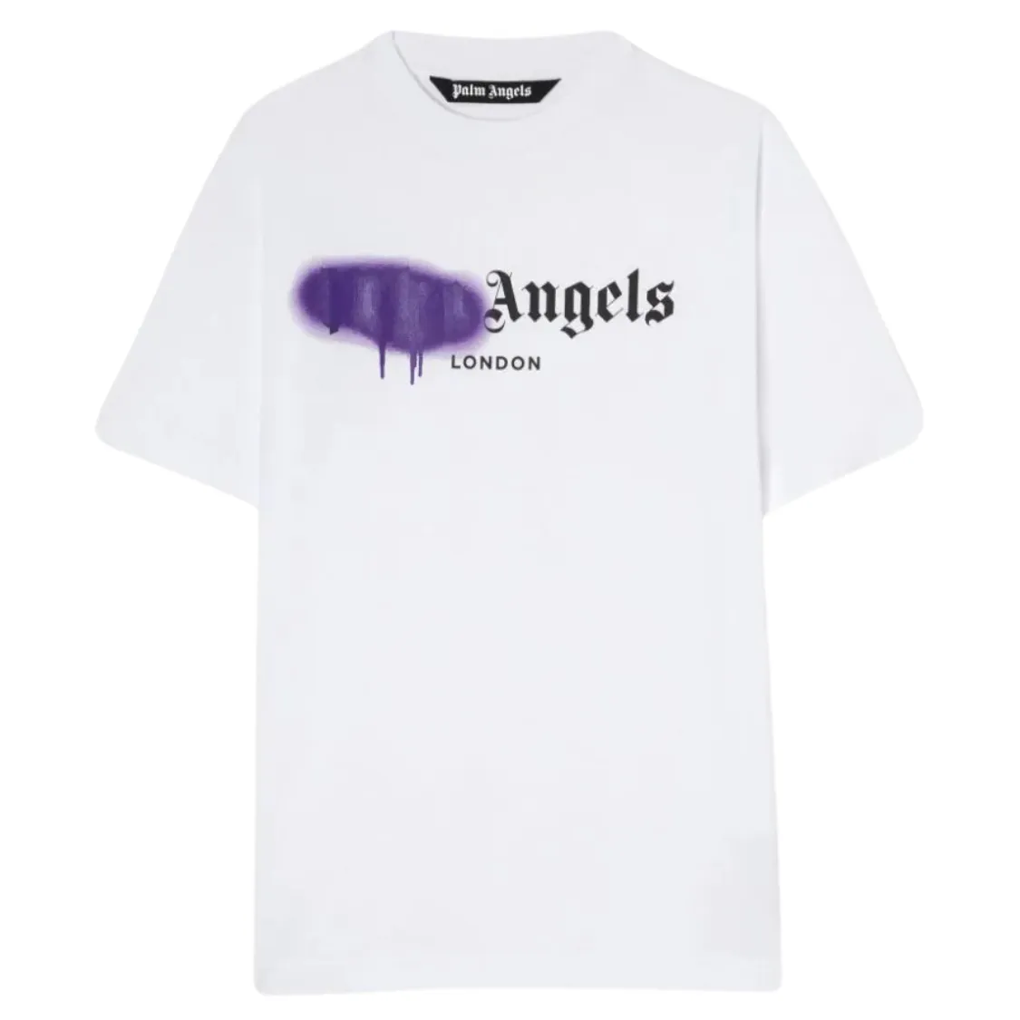 Palm Angels London Sprayed Logo Tee White