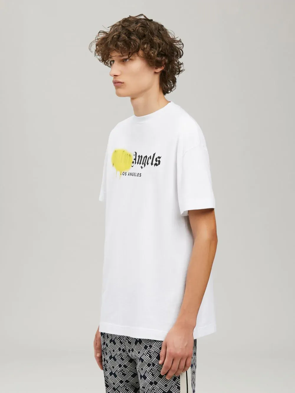 Palm Angels Los Angeles Sprayed Logo Tee White