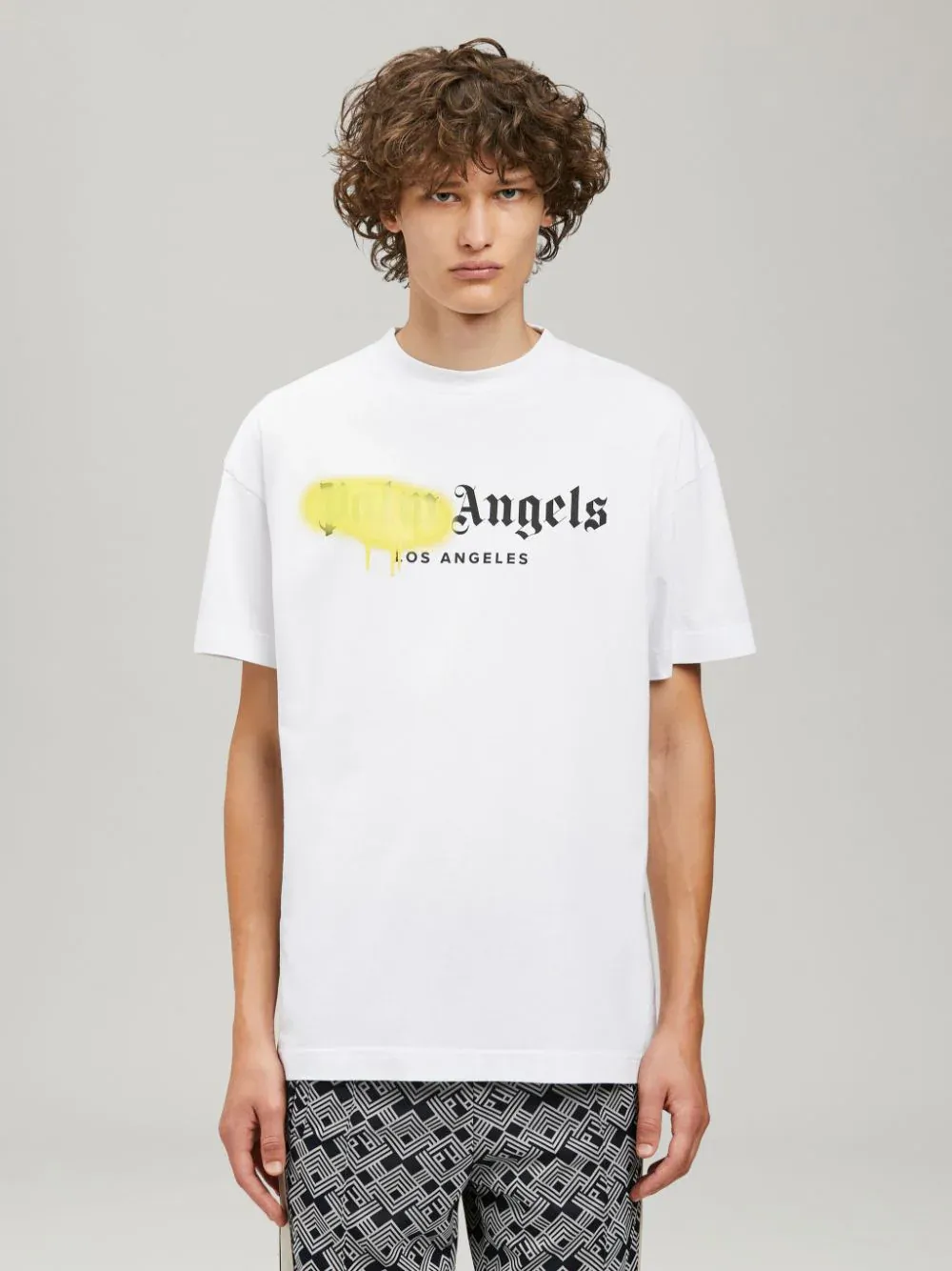 Palm Angels Los Angeles Sprayed Logo Tee White