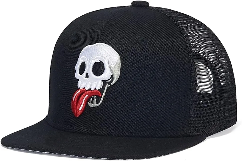 Quanhaigou Snapback Hat for Men Women,Hip Hop Style Colorful Flat Bill Hats Teens Adjustable Baseball Cap