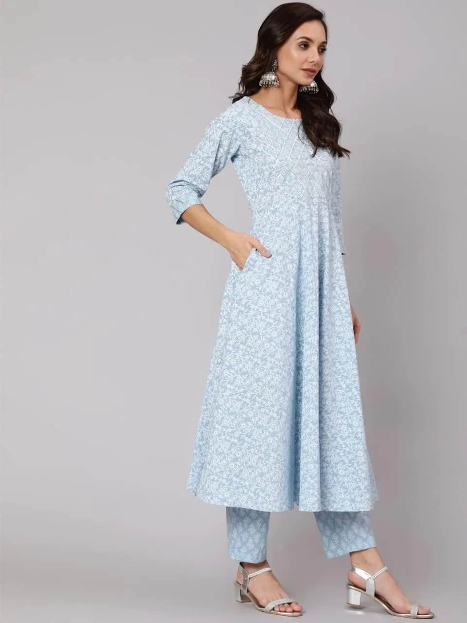 Rayon Kurti Peplum top with latkans Gota and lace Embroidery Work Festive Dress