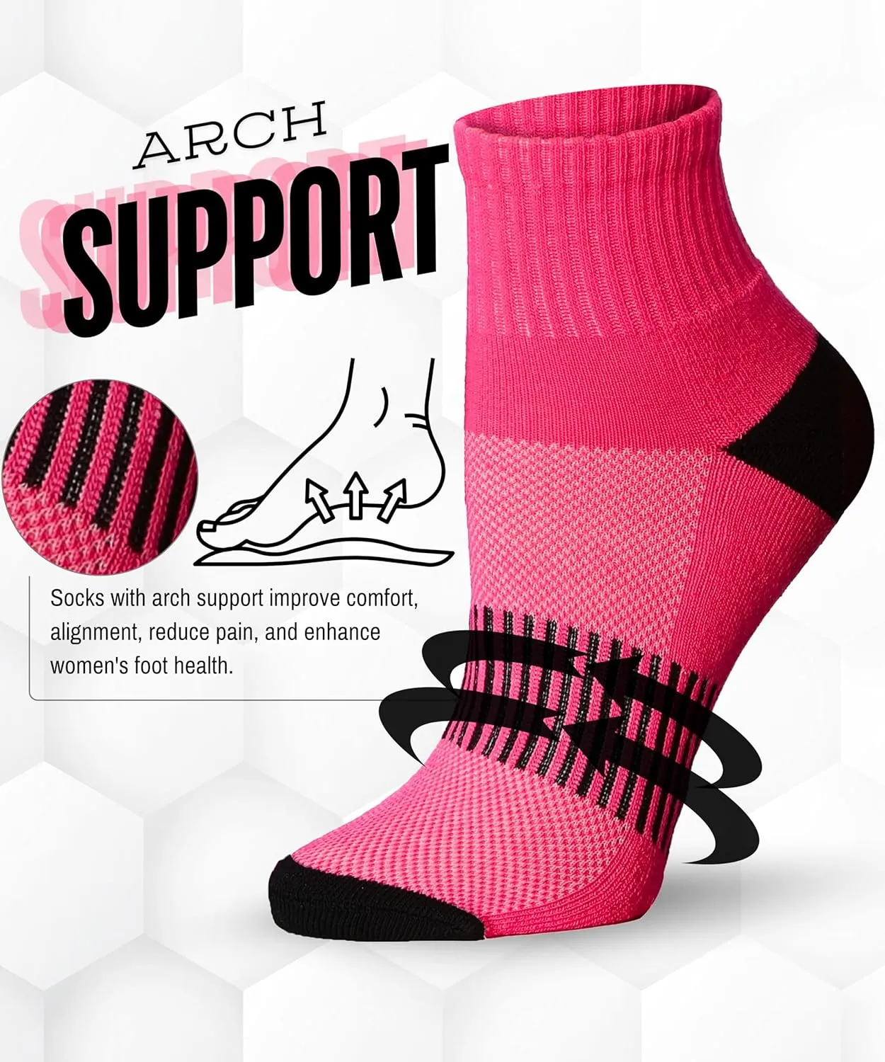 Tipi Toe Women's 12-Pairs Running & Athletic Sports Performance Ankle/Quarter Socks