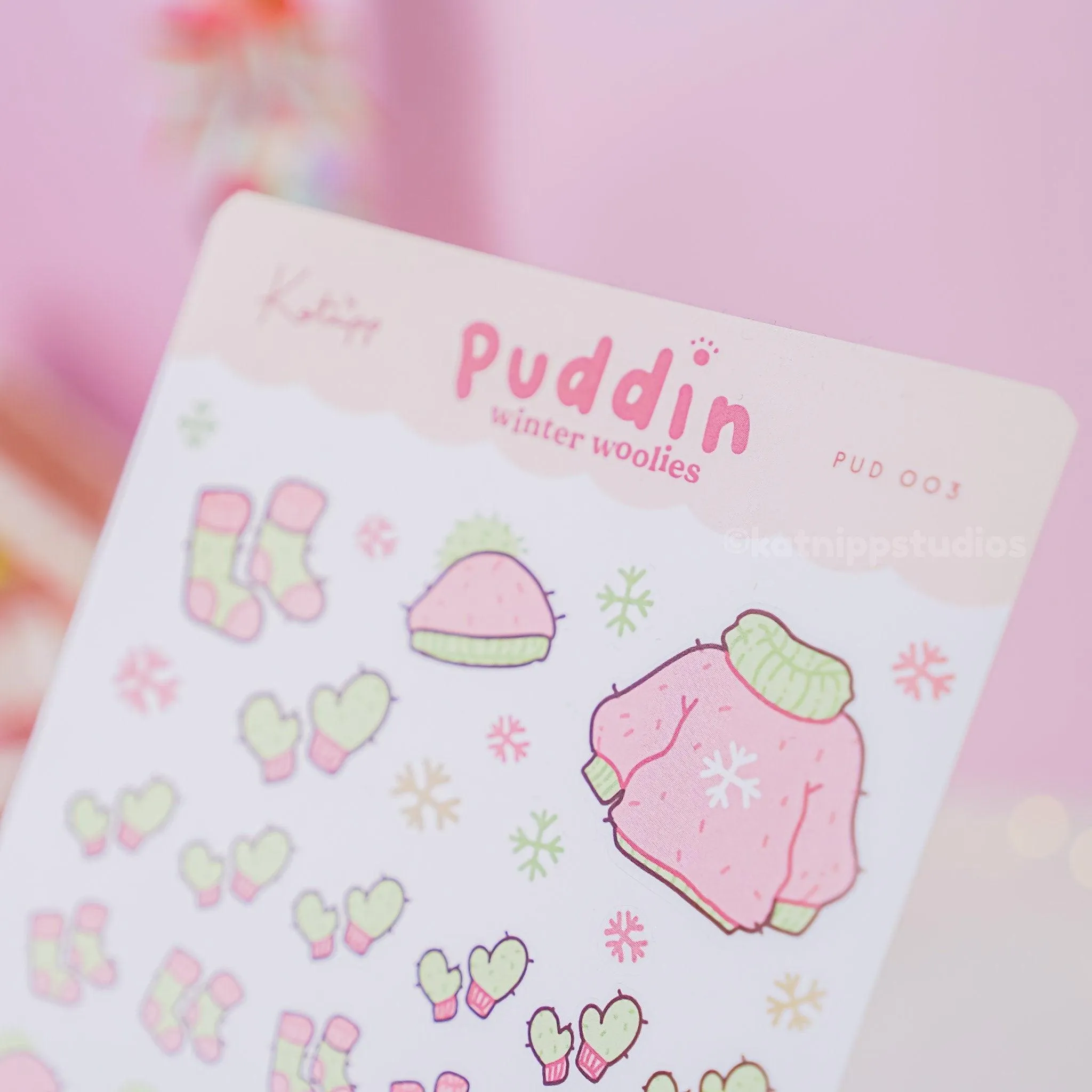 Winter Woolies Sticker Sheet | Kawaii Planner Stickers | Cozy Reminder Stickers | Pastel Winter Decor | PUD 003