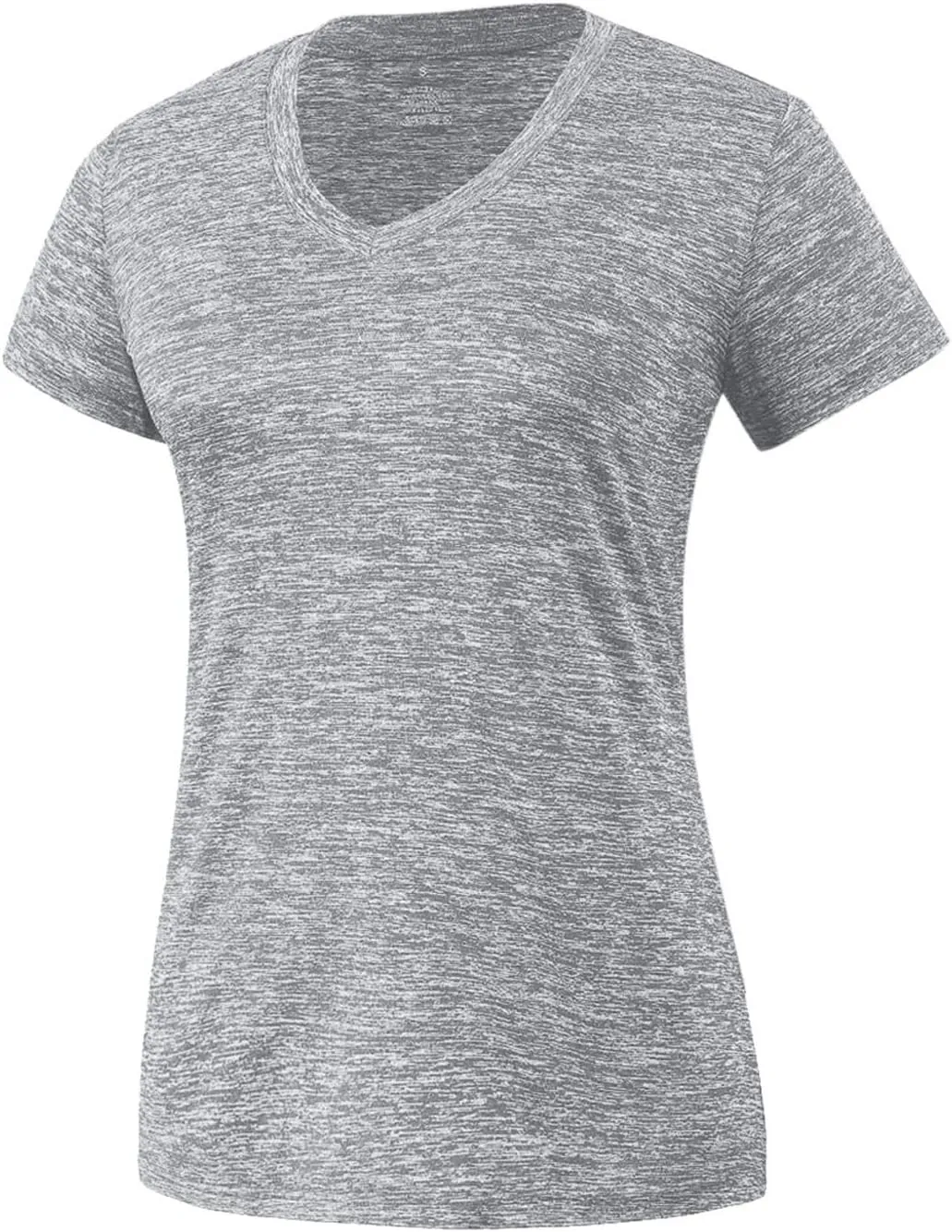 Womens Short Sleeve Athletic T-Shirt Moisture Wicking Sports V-Neck Tee Gym Yoga Running Stretch Quick Dry Tunic Tops